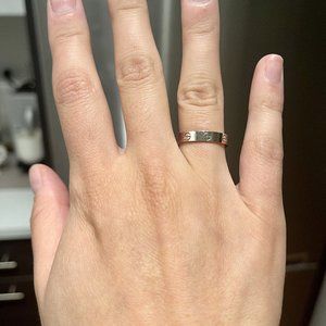 Cartier white gold love wedding band ring size 52 (US size 6)